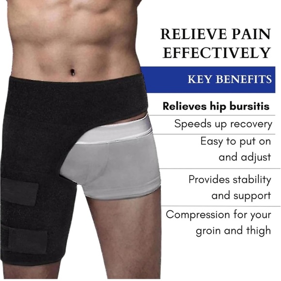 hip wrap stabilizes hip, thigh, and joint, providing stability support unisex - Picture 9 of 11